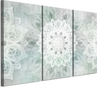 OEM Cuadro Sobre Lienzo Italiano De 90 X 60 Cm, Tr&iacute;ptico - Estilo Boho - Fondos Y Estampados Cuadro Sobre Lienzo Italiano De 120 X 80 Cm, Tr&iacute;ptico - Estil