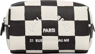 Karl Lagerfeld Toilettas - unisex - Tassen - Zwart - Maat: ONE Size Leer