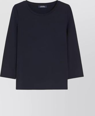 Max Mara boat-neck 3/4-sleeve cotton t-shirt