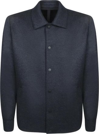 Harris Wharf London Button Closure Overcoat - Heren - Casual Overhemden - Grijs - L - Overhemden