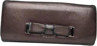 Prada Pre-owned Wallets, female, Brown, Size: ONE SIZE Pre-owned Vintage Wallet
