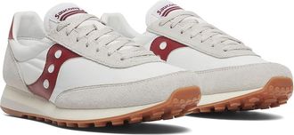 Saucony Originals Trainer 80 Walking Shoes White/Maroon : Mens 10.5 - Womens 12 Medium, Suede/Textile
