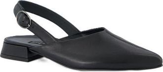 Paul Green Aladdin Slingback Point Toe Flat in Black Soft Nappa at Nordstrom, Size 10.5Us