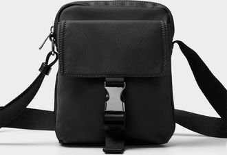 Le 31 Mens Metallic buckle mini crossbody bag