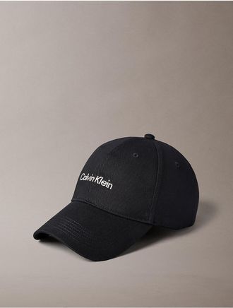 Calvin Klein Mens Allover Monogram Baseball Cap - Black