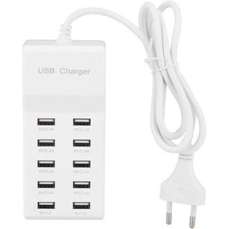 OEM Cargador De Pared Usb Fdit 10, Estaci&oacute;n De Carga Usb Multipuerto, Regleta Con Concentrador Usb De Viaje De 100-240 V Con Cable Para M&uacute;ltiples Disposit