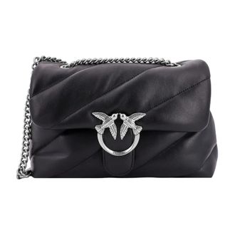 Pinko Classic Love Puff Maxi Bag - Dames - Schoudertassen - Zwart - ONE Size - Leer - Tassen