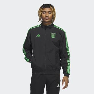 adidas adidas Performance Mens Austin FC Anthem Jacket - Black Recycled Material - Size X-Small