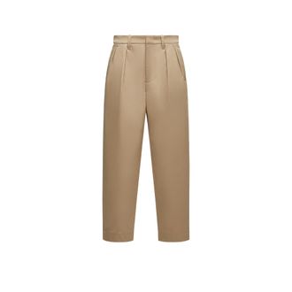 Moncler Moncler Cotton Gabardine Pants, Men, Beige, Size: 48