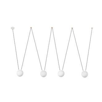 Netlighting Mine 4 Light Ceiling Pendant White Wood E27