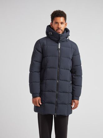 JACK1T EZ Hooded Boxed Puffer Coat in Ink/black at Nordstrom, Size Xx-Large