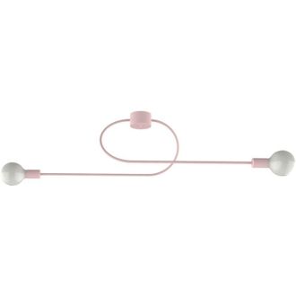 Lumicom Lumicom - duetto Plafoniera, 2X E27, max 42W, metallo, rosa, L100cm