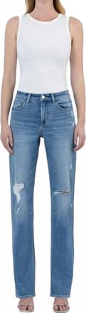 Flying Monkey High Rise Straight Leg Jeans In Blue