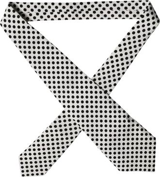 Dolce & Gabbana Polka Dot Zijden Stropdas - Dames - Stropdassen - Zwart - ONE Size - Accessoires