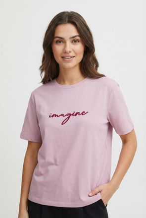 Vila Kurzarmshirt VILA VISYBIL IMAGINE O-NECK S/S TOP/PB/LC, Damen, Gr. XL, cherry blossom detail:jazzy, anemone, Jersey, Obermaterial: 100% Baumwolle, bed