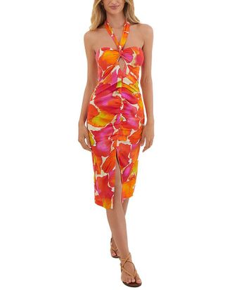 Vix Vix Gal Natori Linen-Blend Midi Dress