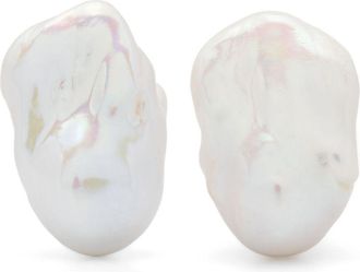 Monies M24 baroque-pearl earrings - women - Pearl - One Size - Neutrals