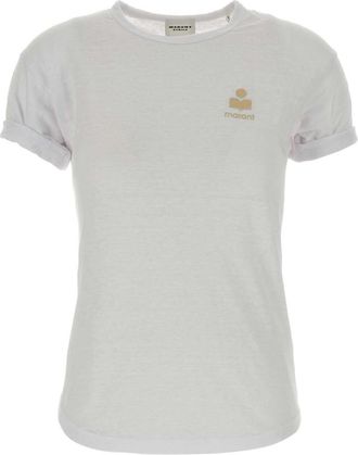 Isabel Marant White Logo Crew Neck T-Shirt
