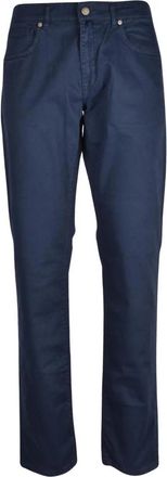 Incotex Slim Fit Chino Broek - Heren - Chinos - Blauw - W32 - Katoen - Broeken