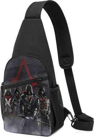 Jupsero A-ssassins C-Reed Crossbody Bags for Woman and Man Multifunction Sling Bag Chest Package Shoulder Backpack Travel, Hiking, Camping, Cycling, Casual Da