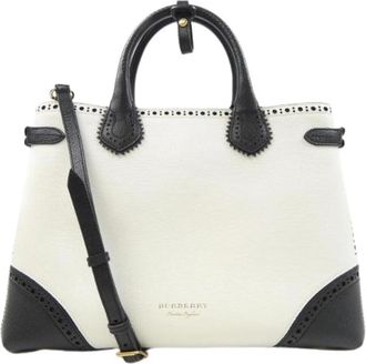 Burberry Pre-owned Handbags, female, White, Size: ONE SIZE Pre-owned Shoulder Bag
