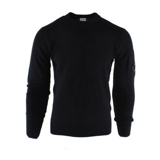 C.P. Company Round-neck Knitwear, male, Blue, Size: XS Round-neck Knitwear