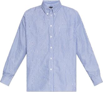 Willy Chavarria Veterano Shirt - Heren - Casual Overhemden - Blauw - M - Overhemden