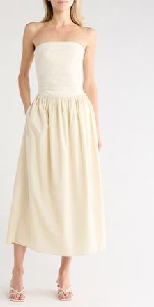 Rag & Bone Claudia Strapless Ponte Dress in Pale Tan at Nordstrom Rack, Size X-Small