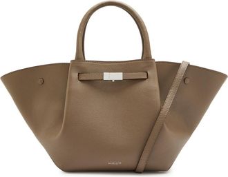 DeMellier New York Midi Grained Leather Tote - Taupe - One Size