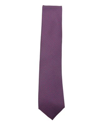 Errico Formicola patterned silk tie - Purple
