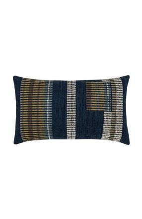 Elaine Smith Voyage Indigo textured with chenille Indoor & Outdoor Woven Accent Pillow at Nordstrom, Size 12X20