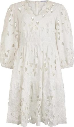 Red Valentino Korte Jurk - Dames - Korte kleedjes - Wit - S - Polyester - Kleedjes