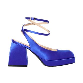 Nodaleto Dames, Schoenen, Blauw, Maat: 40 EU Satijn