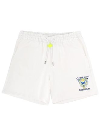 Casablanca Elastic Waistband Logo Print Shorts