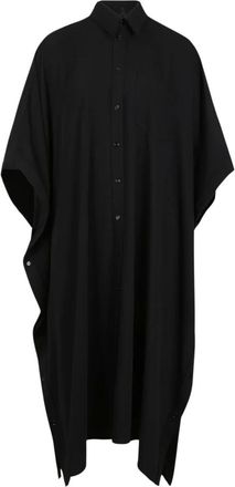 Maison Margiela Shirt Dresses, female, Black, Size: XS Oversized Asymmetric Shirt Dress