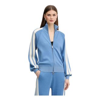 Pinko Pinko, Truien & Vesten, Dames, Blauw, S, Nylon, Cardigan met metallic draad