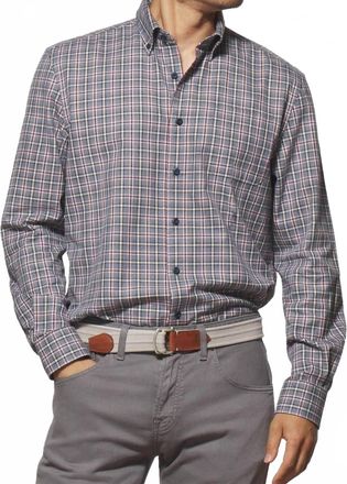 Johnnie-O Celo Tucked Button Up Shirt In Wake