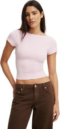 Cotton On Womens Hold Me Scoop Back Tee in Light Pink at Nordstrom, Size Xx-Small