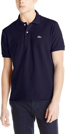 Lacoste Short Sleeve Pique Original Fit Polo Shirt In Navy