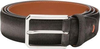 Santoni Cint REG H 35 Pal-Acdg93 - male - Santoni - Belts - Gray - 120 CM - Accessories