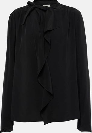 Isabel Marant Utah ruffled silk crepe blouse