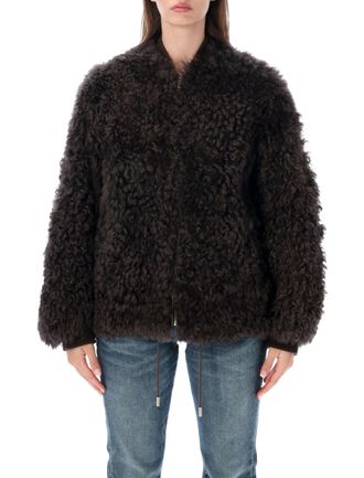 s.w.o.r.d Shearling Zip Bomber Jacket