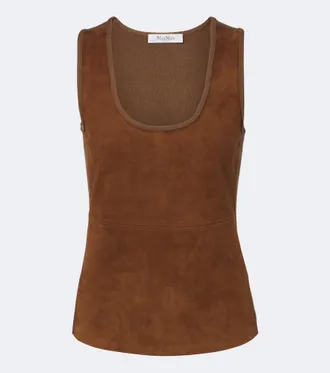 Max Mara Top de ante con lana y cachemir