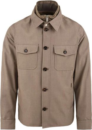 Moorer Dulac-Pum Jas - Heren - Zomerjassen - Beige - L - Polyester - Jassen