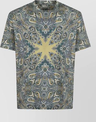 Etro roma crew neck paisley short sleeve t shirt
