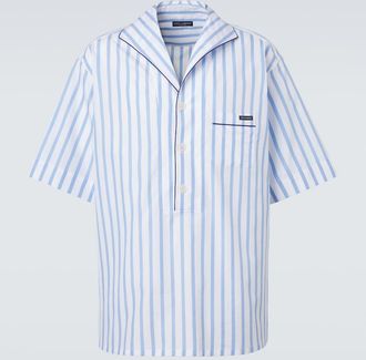Dolce & Gabbana Striped cotton and silk poplin shirt