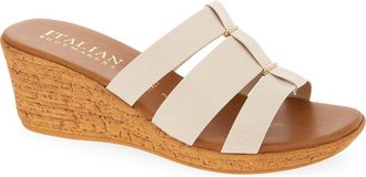 Italian Shoemakers Yuna Wedge Sandal in Bone at Nordstrom Rack, Size 10