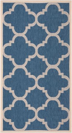 Safavieh Alfombra enrejado de polipropileno azul/beige, 122 x 170 cm