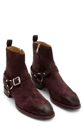 John Varvatos Regent Harness Chain Zip Boot in Oxblood at Nordstrom, Size 10.5