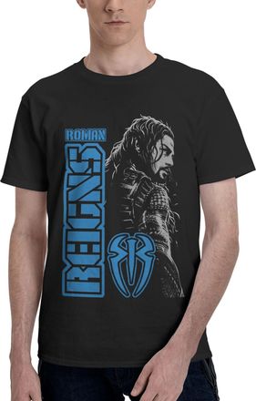 Generic Mens The Table Head Reigns Roman Printed Cotton Shirt Simple and Practical Top Casual and Sport Shirts Black 4XL